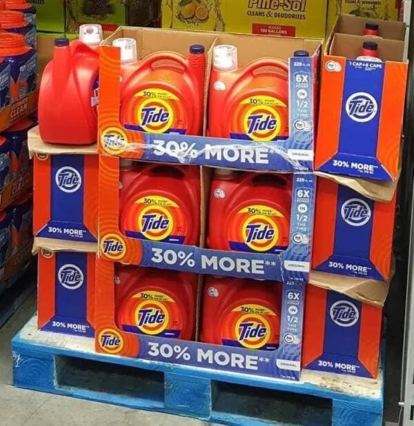 Wholesale laundry detergent pallets